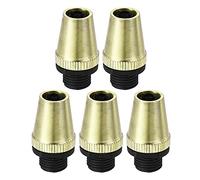 sourcing map Cable Prensaestopas Tensión Alivio Cable Conector Empuñaduras Metal Dorado Tono 5uds para Cableado Colgante Luz Techo Colgante Lámpara