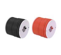 sourcing map Cable Silicona Calibre 26, 2 Cables Eléctrico Trenzado 26 AWG, Alambre de Cobre Estañado Flexible, Carrete de Alambre Conexión Alta Temperatura Negro y Rojo 60 m para Modelo Auto