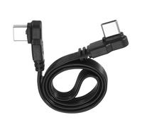 sourcing map Cable USB C plano, adaptador macho a macho de ángulo recto de 11.8 pulgadas, de silicona, 480 Mbps, velocidad tipo C, cables planos de extensión para teléfono, tablet, portátil