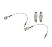 sourcing map Cables Coaxiales Rg316 Bnc Macho A Mcx Macho Con Adaptador, Cable Coaxial RF de Baja Pérdida de 0.5 Pies de Longitud, Color Naranja, 2 Uds