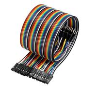 sourcing map Cables de puente hembra a macho 40P conexión cables de cinta puente de paso de 2.54mm para tableros de circuitos DIY de 50cm largo