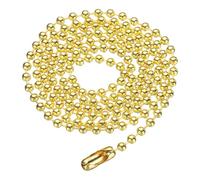 sourcing map Cadena de bolas de hierro, collar de cuentas redondas, cadenas con conectores y cierres para hombres y mujeres, joyería, pulseras, llavero, 17.7", Hierro, Cadena de bolas