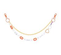 sourcing map Cadena de pantalones de hip hop, pantalones punk, cadena de jeans de doble capa, cadenas góticas de bolsillo para cartera, 40cm x 0.8cm, Metales no preciosos, No es una piedra preciosa