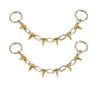 sourcing map Cadenas de zapatos con remaches, metal punk, remaches cónicos, abalorios, sandalias, accesorios para zapatos, 9.8, Acrílico, No es una piedra preciosa