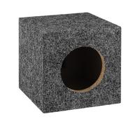 sourcing map Caja de altavoz de madera con puerto de 6.5 pulgadas, caja de subwoofer con ventilación individual gris para coche, camión, caja de altavoz para bricolaje, suministros de sonido