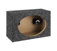 sourcing map Caja de altavoz de madera con puerto de 6 x 9 pulgadas, caja de subwoofer con ventilación única gris para coche, camión, caja de altavoz para bricolaje, suministros de sonido