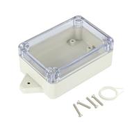 sourcing map Caja de Conexiones de ABS, Caja Estanca Impermeable IP65 con Borde Fijado, Caja Instrumentos Eléctrica con Tapa Clara para Proyectos Eléctricos, 83x58x33mm