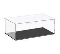 sourcing map Caja de exhibición acrílica, 41x21x15.5cm, alta transparencia, estable, vitrina a prueba de polvo para artículos de colección