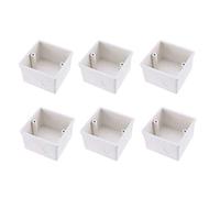 sourcing map Caja de Interruptor de Pared de Profundidad de Caja para Empotrar Tipo 86 Una Pista Blanca 6Pcs