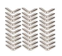 sourcing map Caja Esquina Protector Vintage Tono plata Guardia Borde Cubierta Libro Álbum Recorte Álbum Joyería Caja Esquina Decoración 30 piezas