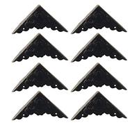 sourcing map Caja Esquina Protector Vintage Triangular Marco Borde Esquina Protectores para Muebles Madera Escritorio Joyería Caja Decoración Tono de cobre 8 piezas / 1,69 "x 1,69"