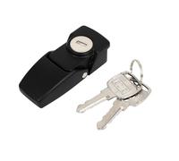 sourcing map Cajas de armarios de casos de seguridad de plástico Palanca del cerrojo Pestillo bloqueo Bloqueo Negro w 2 Llaves