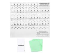sourcing map Calcomanías de teclado de piano para 88/61/54 teclas, calcomanía extraíble con guía de notas de números de piano con paño inclinado y película para el polvo para principiantes, ayuda de