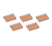sourcing map Calor Disipador Kit Puro Cobre 14x9x3mm para IC Chip MOS Memoria Calor Disipación con Térmicas Almohadillas Paquete de 5