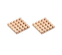 sourcing map Calor Disipador Kit Puro Cobre 15x15x2mm para IC Chip MOS Memoria Calor Disipación con Térmicas Almohadillas Paquete de 2