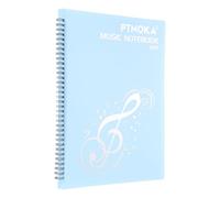 sourcing map Carpeta de partituras con 10 fundas, 20 páginas, organizador de carpetas en espiral, tamaño carta, 8.5 x 11 pulgadas, papel A4, bolsa de almacenamiento de documentos (azul claro)