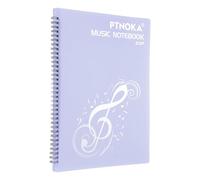 sourcing map Carpeta de partituras con 10 fundas, 20 páginas, organizador de carpetas en espiral, tamaño carta, 8.5 x 11 pulgadas, papel A4, bolsa de almacenamiento de documentos (morado claro)