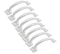 sourcing map Casa Puerta Puerta de Acero Inoxidable 4 Agujeros de Tirador Tono Plata 5" Longitud 8pcs