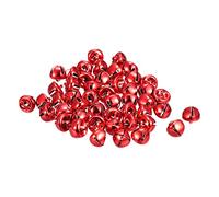 sourcing map Cascabeles, 3/8"(10mm) 120uds Pequeñas Campanas para Artesanías Bricolaje Navidad, Vacaciones Decoración, Musical Fiesta, Hogar, Festival, Boda, Rojo