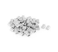 sourcing map - Casquillos de aluminio para cables de acero de 2 mm, manguitos, 50 unidades