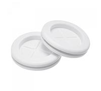 sourcing map Caucho Ojal Montaje Diámetro 35mm Redondo Doble cara para Cable Protección Paquete blanco de 6