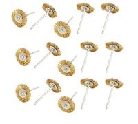 sourcing map Cepillo De Alambre De Latón Con 2.3mm vástago de 25 mm Cabeza Diámetro 15 Pcs