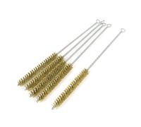 sourcing map Cepillo de alambre de tubo para limpieza de placa de 15 mm x 30 cm 5 piezas