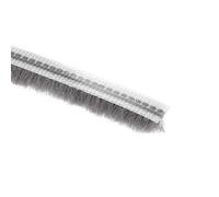 sourcing map Cepillo de Burlete, 15M/49.2Pies Tira de Sellado con Ranura para Tarjetas, Tira de Burlete con Pila, Cepillo de Barrido para Puerta y Ventana, 5x6mm/AxAl