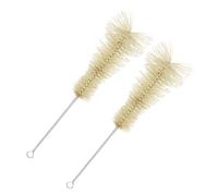 sourcing map Cepillo escobilla brocha de limpieza con asa de torsión de cerdas de nailon para tubos de ensayo de laboratorio de 250ml frasco cónico 2 piezas