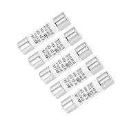 sourcing map Cerámica Cartucho Fusibles 10A DC 500V 10x38mm Reemplazo para Estéreo Audio Alarma Amplificador, Cerámica Plata 5 Piezas