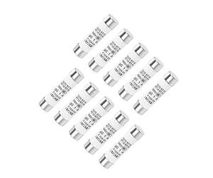 sourcing map Cerámico Cartucho Fusibles 1A 500V 10x38mm Acción Rápida Reemplazo para Estéreo Audio Alarma Amplificador Cerámica Fusibles 10uds
