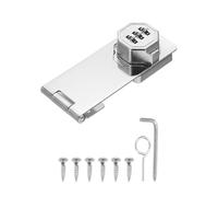 sourcing map Cerradura de gabinete sin llave con código de combinación, cerradura de contraseña de 5 pulgadas, cerradura giratoria mecánica, para archivadores de oficina, cajones, armarios, armarios