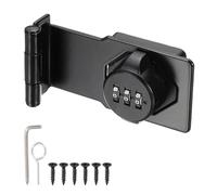 sourcing map Cerradura de gabinete sin llave con código de combinación, cerrojo de contraseña de 90 grados, 5 pulgadas, cerradura mecánica giratoria, para archivadores de oficina, armarios, cajones