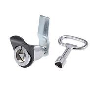 sourcing map Cerradura de Leva Triangular de Bloqueo Largo con Llaves Plata 1 Paquete