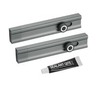 sourcing map Cerradura deslizante, pestillo de seguridad adhesivo de 6 pulgadas, cerrojo deslizante de aleación de aluminio para puertas empotradas o empotradas, pantalla, ventana, puertas de patio