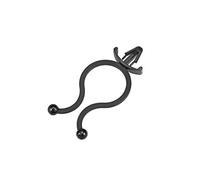 sourcing map Cerradura Torcedura Cable Ataduras Alambre Nylon Forma U Guardar Lugar 15 mm Diámetro Negro 50uds