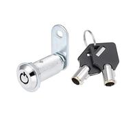 sourcing map Cerradura Tubular de La Leva de Acabado de Cromo de Aleación de Zinc de Cilindro con Llaves Diferentes Cilindro de 40 mm, con llave diferente, 1 paquete