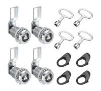 sourcing map Cerradura tubular de leva, cilindro de 7/8 pulgadas de longitud de cilindro de aleación de zinc con llave para buzón eléctrico (blanco, paquete de 4)