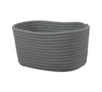 sourcing map Cesta tejida pequeña, 21 x 15 x 12 cm, cesta rectangular de cuerda decorativa, caja de regalo, bonita caja de almacenamiento tejida para organizar estantes, almacenamiento, dormitorio
