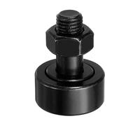 sourcing map CF10-1 - Rodamiento de agujas KR26, rodamientos de acero cromado, rodillo de 19 mm de diámetro M10 x 1,25 mm, rosca macho, óxido negro, para riel guía de máquina herramienta