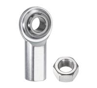 sourcing map CF5 - Rodamiento de extremo de varilla de 3/4 pulgadas, rosca hembra derecha de 3/4-16, extremos de varilla autolubricantes con tuerca de atasco