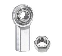 sourcing map CF5 - Rodamiento de extremo de varilla de 3/8 pulgadas, rosca hembra derecha de 3/8-24, extremos de varilla autolubricantes con tuerca de atasco