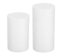 sourcing map Chupete redondo de espuma para tartas, 10 x 15 cm, 10 x 20 cm, color blanco, para decoración de pasteles, decoración de bodas, fiestas de cumpleaños, manualidades y ventanas, 2 unidades