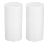 sourcing map Chupete redondo de espuma para tartas, 10 x 20 cm, color blanco, para decoración de bodas, fiestas de cumpleaños, pasteles, manualidades y ventanas, 2 unidades