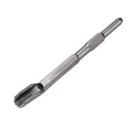 sourcing map Cincel raspador de suelo con vástago hexagonal de 25,4 x 1,5 cm, broca de cincel para demolición eléctrica, jardinería, paisajismo, excavación, corte (ancho de la hoja: 22/13 mm)