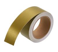 sourcing map Cinta adhesiva de grano de madera para borde de espejo, 5 cm x 12 m, PVC, autoadhesiva, impermeable, papel tapiz extraíble para marco de fotos, puerta de armario de baño, color dorado