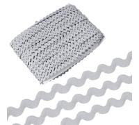 sourcing map Cinta de 44 yardas, cinta ondulada de 0.18 pulgadas para coser y doblar flecos, cinta ondulada para coser bricolaje, envolver ropa, decoración de bodas, fiestas, color gris