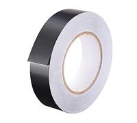 sourcing map Cinta de aluminio negro mate cinta no reflectante 25mmx50m/198ft para HVAC, sellado, parche caliente y luz de bloqueo