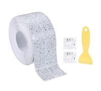 sourcing map Cinta de calafateo impermeable, 1.42 pulgadas x 16.4 pies, cinta selladora autoadhesiva de PVC con herramienta para fregadero de cocina, inodoro, baño, tina, suelo, tinta blanca