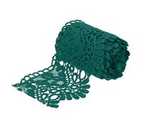 sourcing map Cinta de encaje de 4 pulgadas de ancho y 3 yardas con patrón floral, color verde oscuro, cinta de encaje para costura, manualidades, envoltura de regalos, decoración de boda